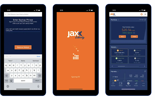Cartera para almacenar criptomonedas: Jaxx